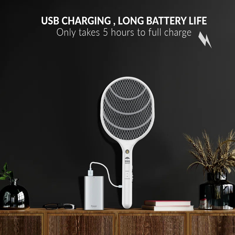 Rechargeable Electric Fly Swatter Racket - 2 Pack Bug Zapper for Ultimate Insect Control
