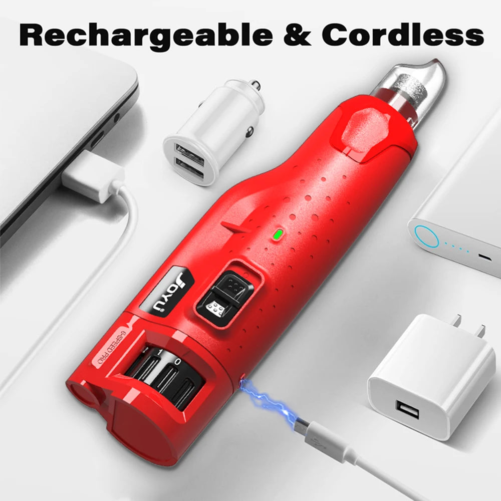 Dog Nail Grinder Dustproof with 2 LED Light - Super Quiet Powerful 6-Speed Nail Trimmer File for Small Medium Large Dogs Dog Acc