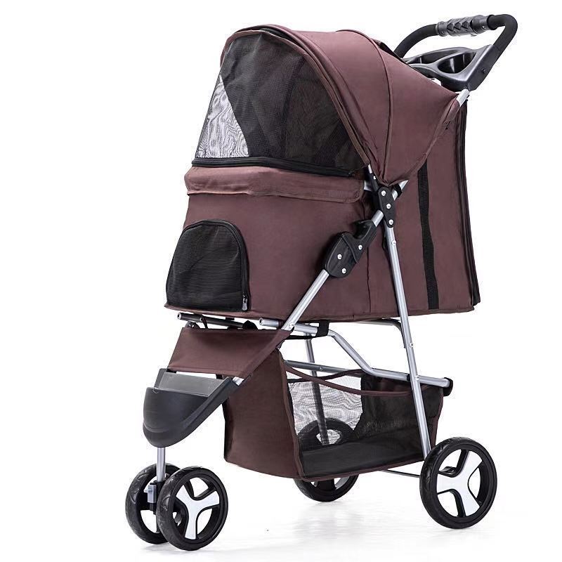 3-Wheel Adventure Pet Stroller – Lightweight All-Terrain Trolley for Active Lifestyles