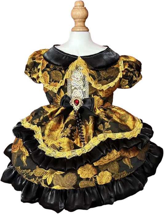 Adorable Lace Princess Dress for Your Mini Pup! 🐾✨ Perfect for Fashionable Small Dogs! 🖤👗