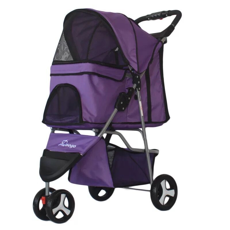 3-Wheel Adventure Pet Stroller – Lightweight All-Terrain Trolley for Active Lifestyles