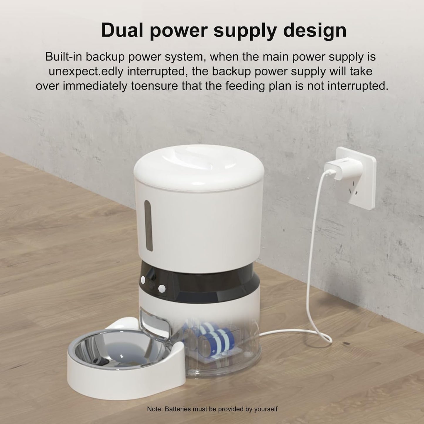 Dual-Camera Smart Automatic Pet Feeder — HD Video, Scheduled Feeding, Two-Way Audio