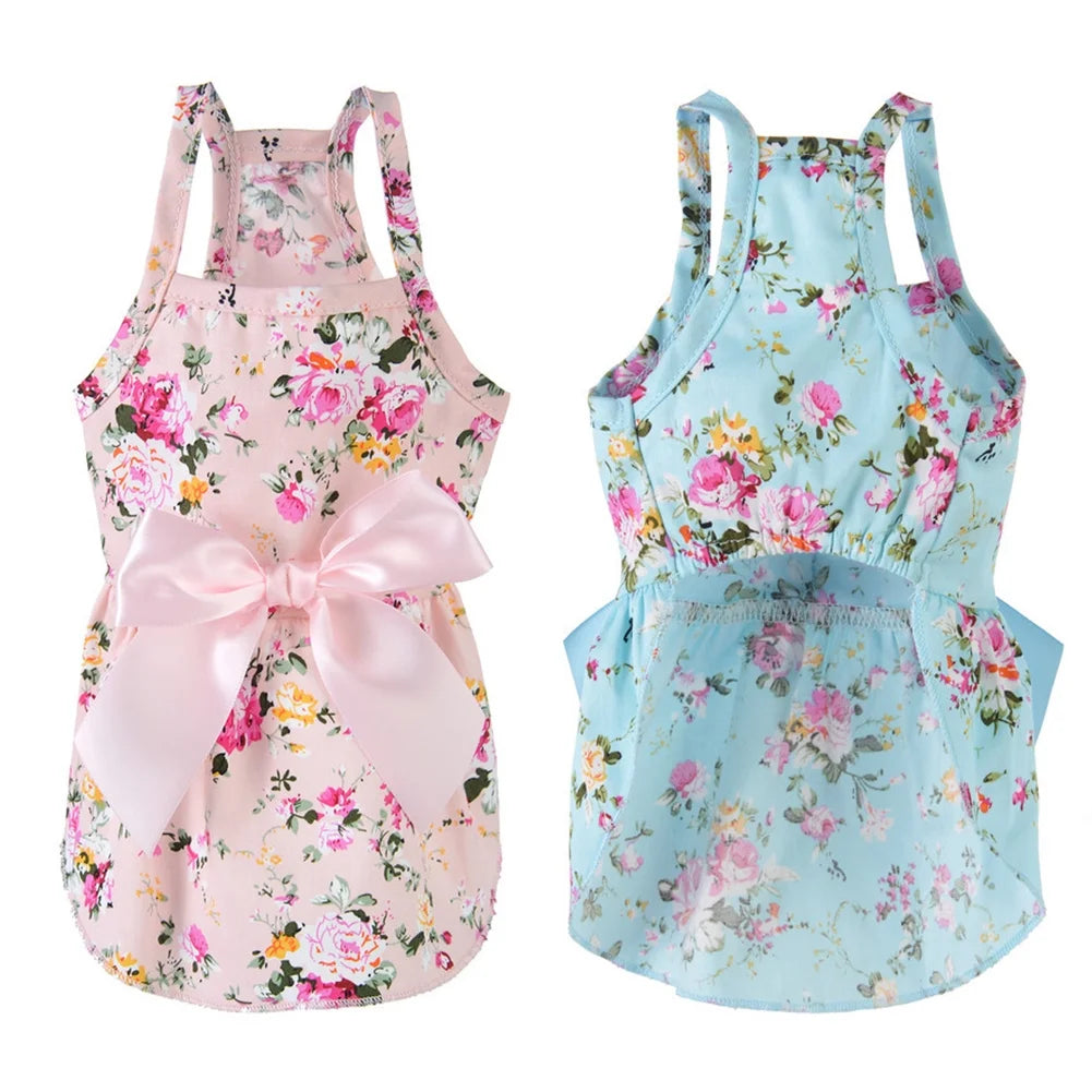Adorable Spring/Summer Flower Print Pet Dress for Your Furry Friends! 🌸🐾 #CutePets #DogFashion #CatStyle