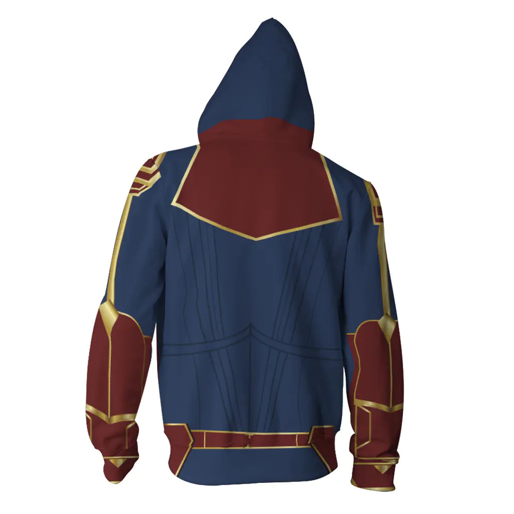 Cosplay Hooded Zip-Up Sweatshirt with Kangaroo Pocket