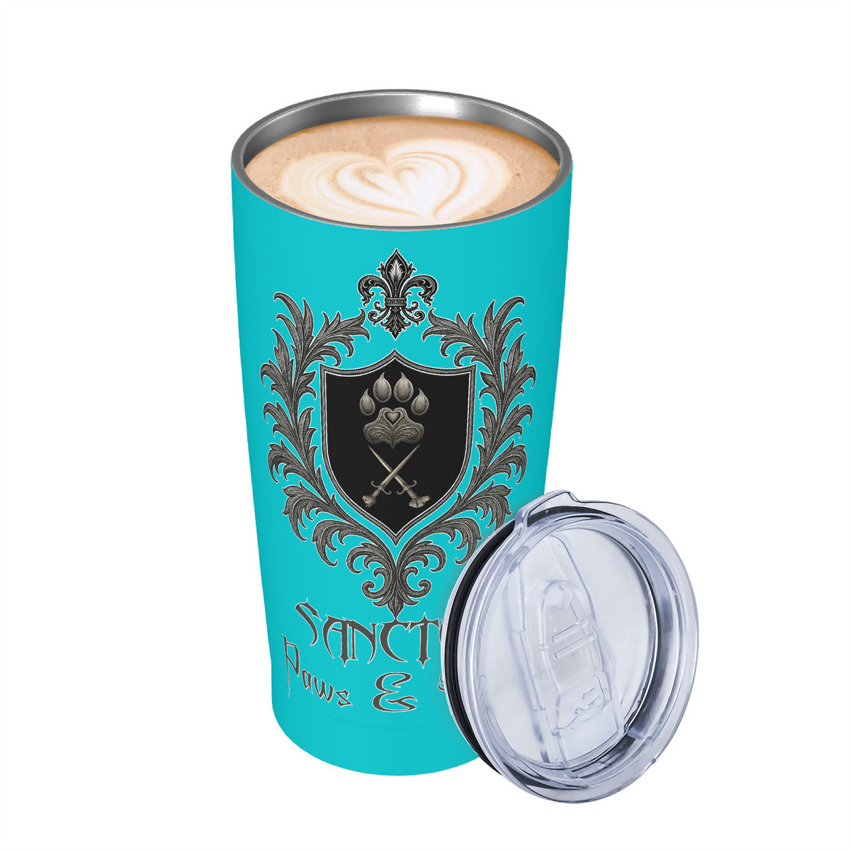 SPF Stainless Steel Straw Lid Cup (20oz) - Turquoise