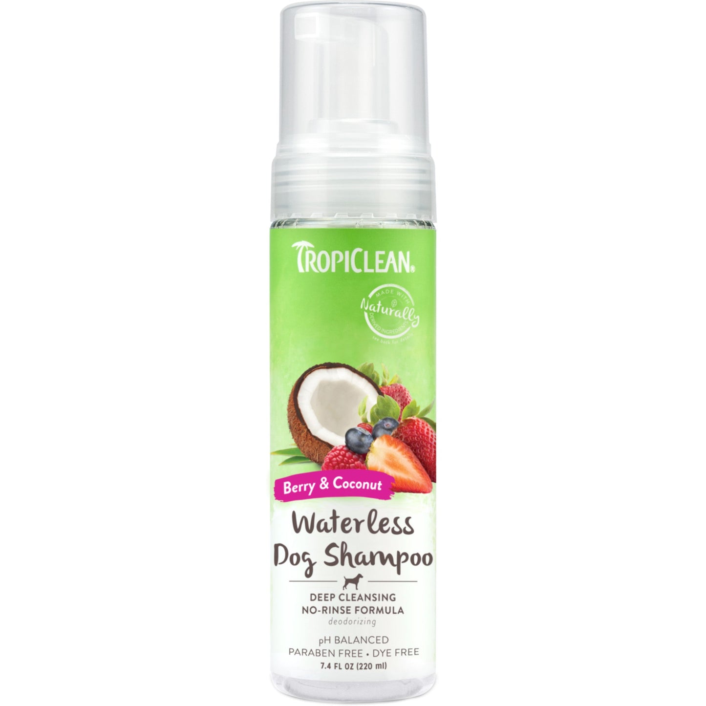 Tropiclean Berry and Coconut Dog Waterless Shampoo (7.4oz)