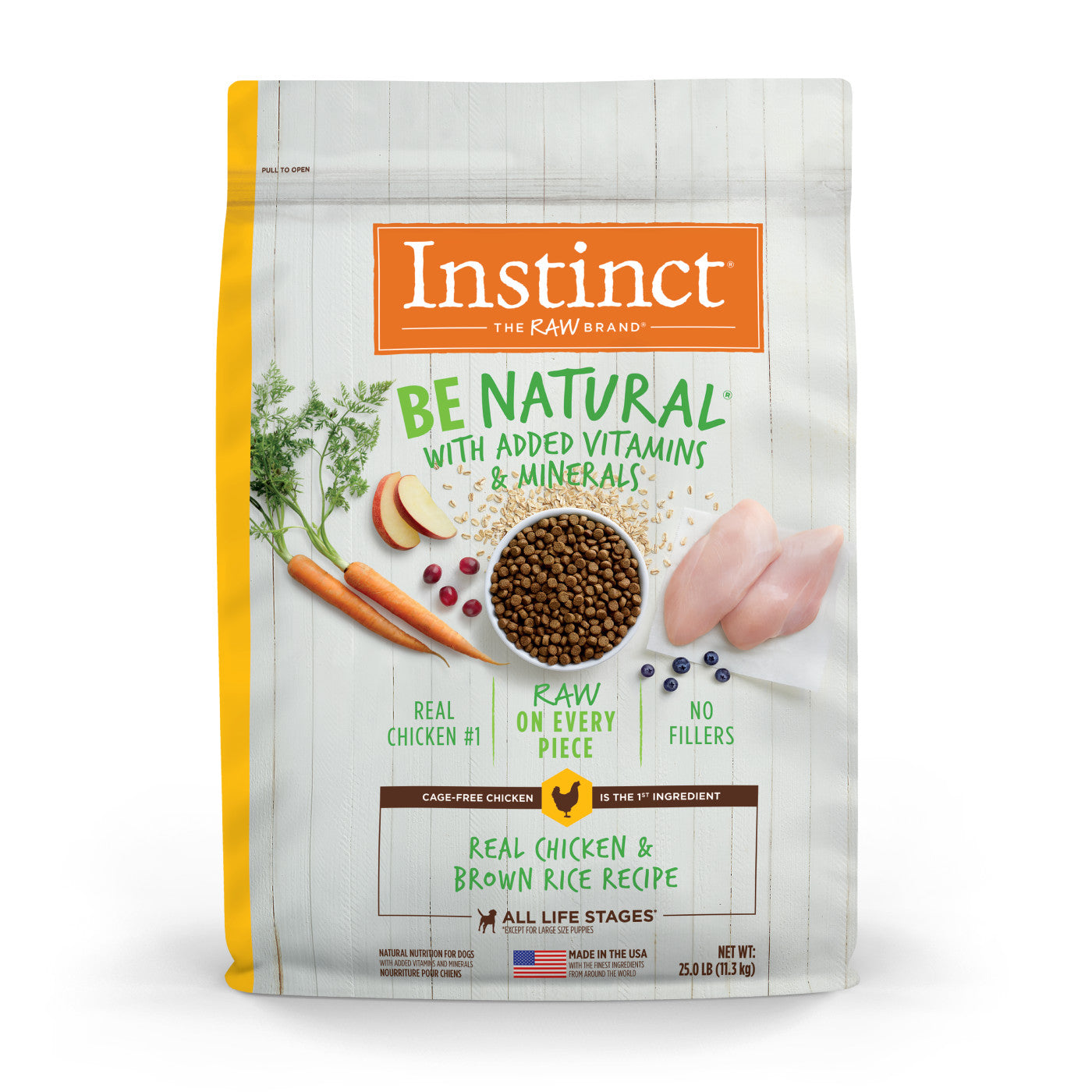 Instinct Adult Be Natural Chicken and Brown Rice Dry Dog Food (25lb)