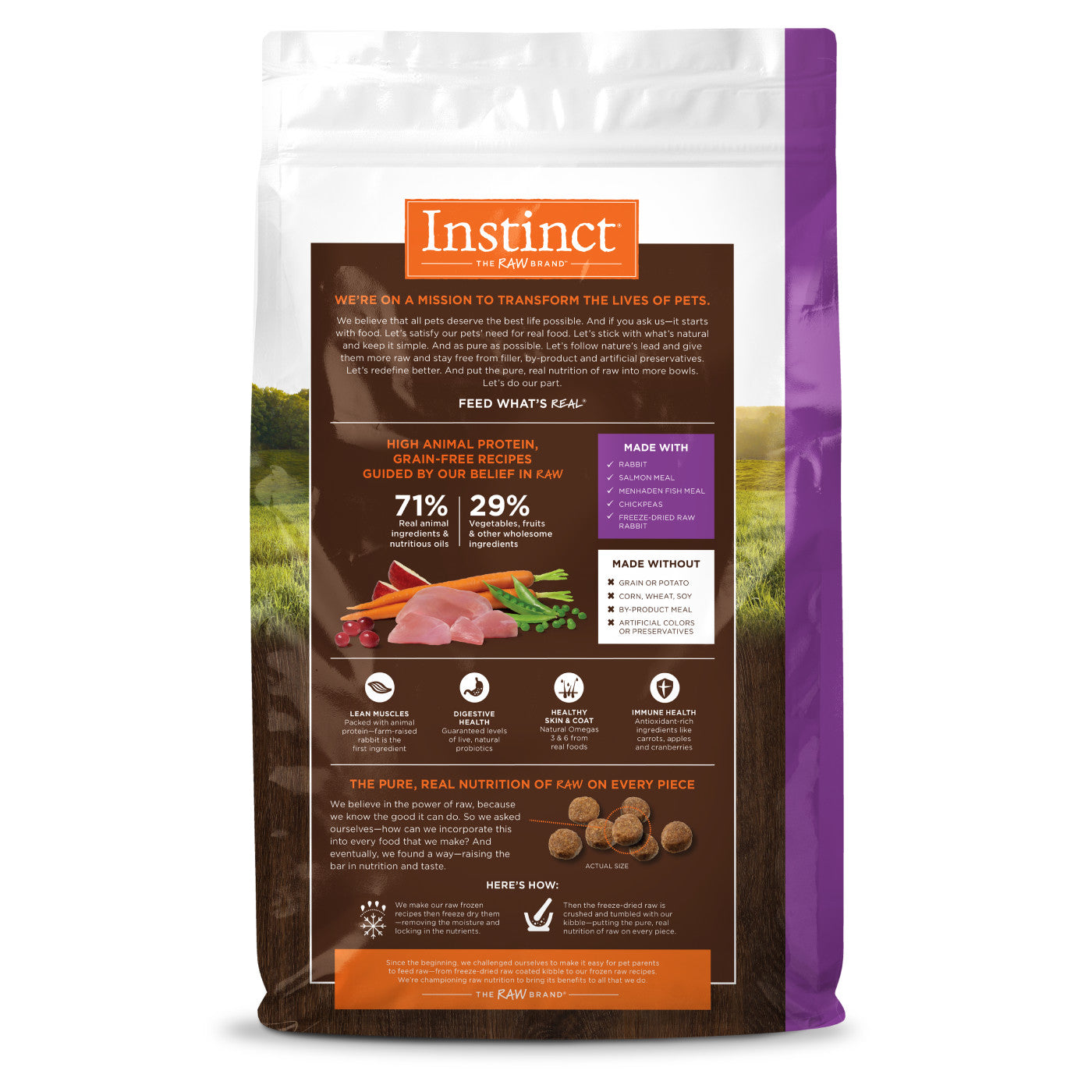 Instinct Adult Grain Free Original Rabbit Dry Dog Food (20lb)