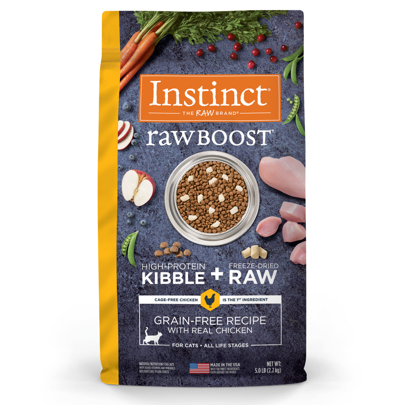Instinct Raw Boost All Life Stages Grain Free Chicken Dry Cat Food (5lb)