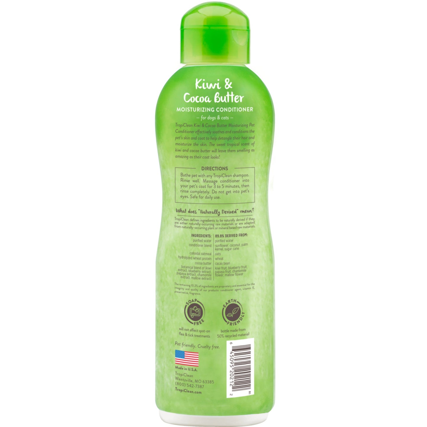 Tropiclean Kiwi and Cocoa Butter Dog Conditioner (20oz)