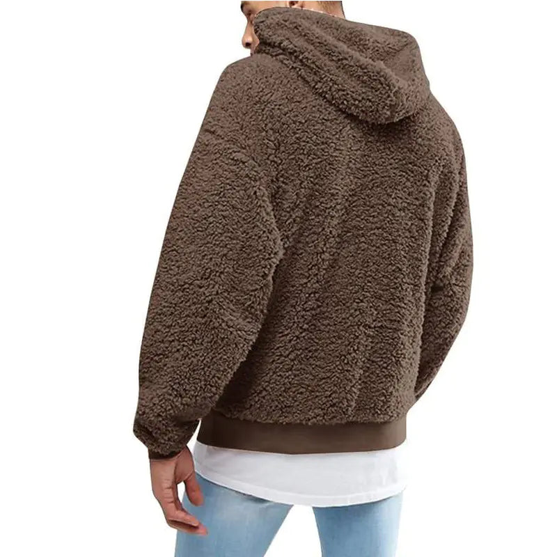 Men's Hoodie with Plush Fabric