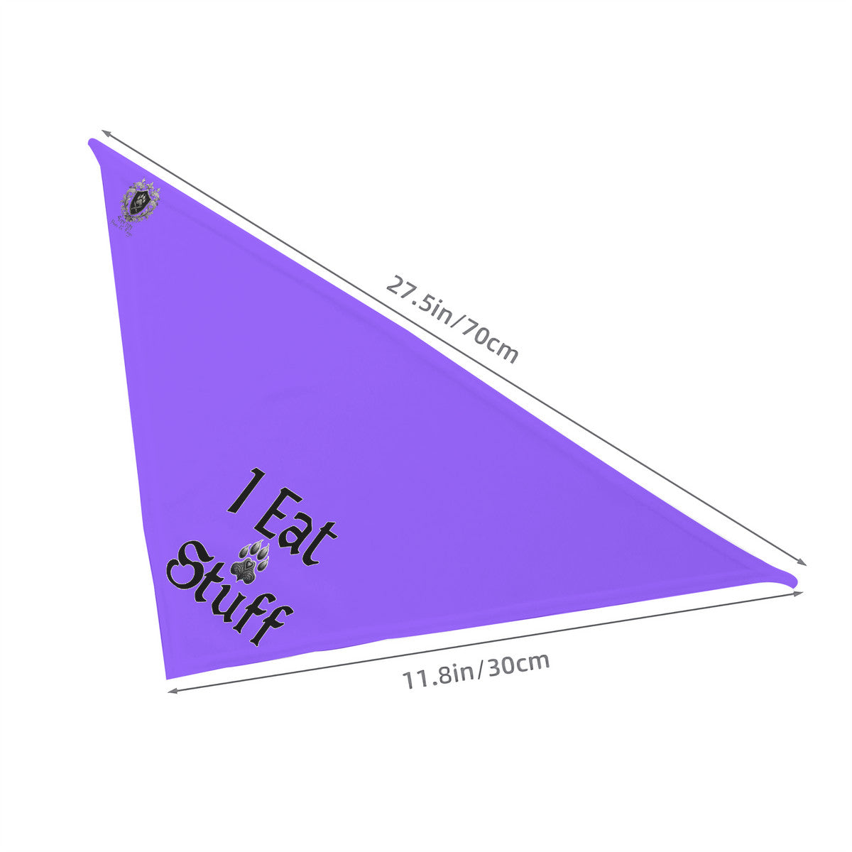 SPF Pet Decorative Triangle Scarf (purple - I eat stuff)