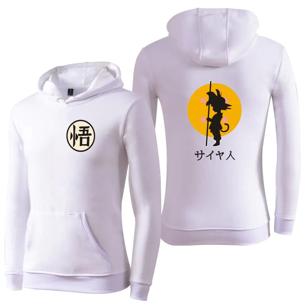 Unisex Fleece Hoodie with Dragon Ball Cartoon Design
