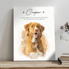 Pet Memorial Portrait Watercolor Sign If Love Alone