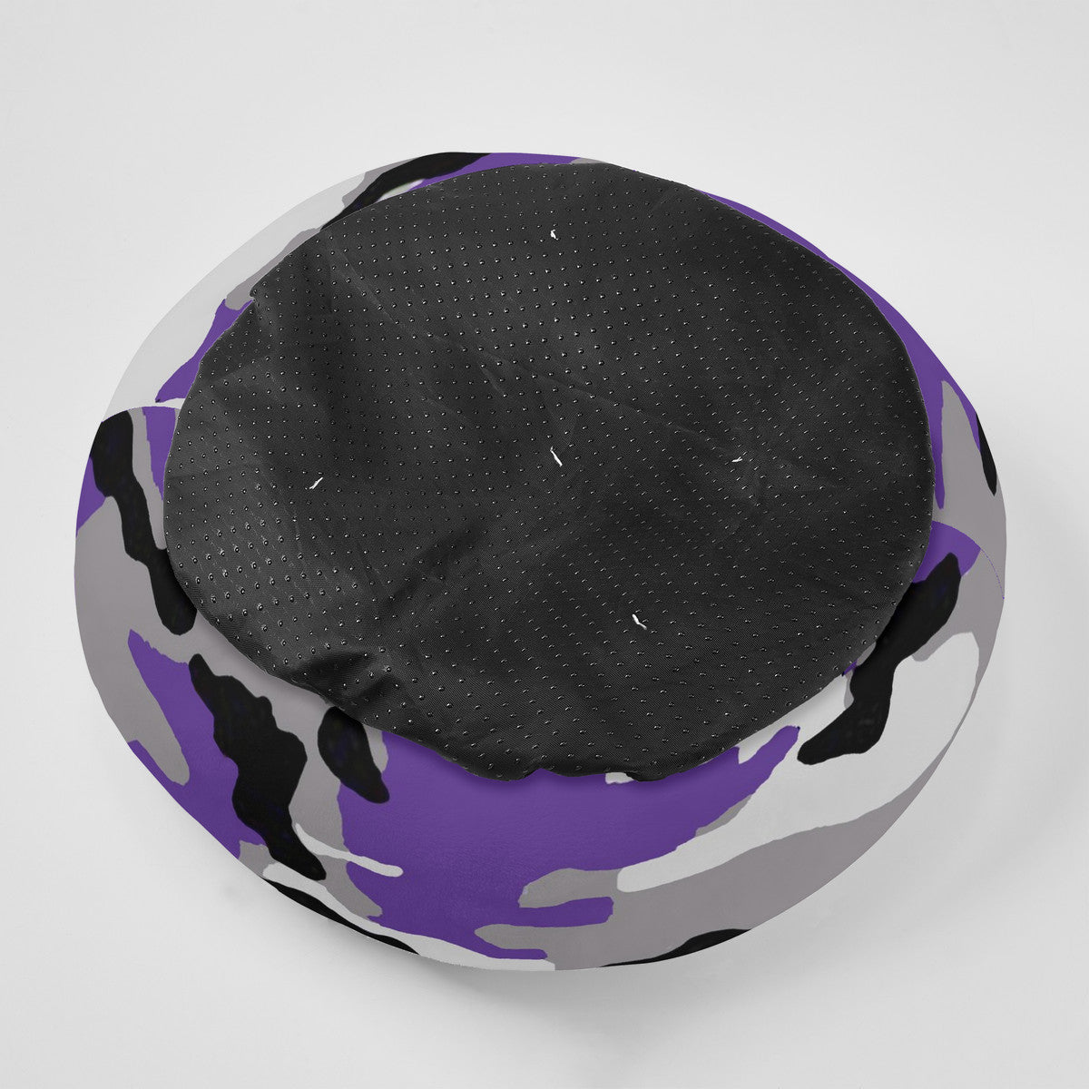SPF Flannel Round Pet Bed (19X19in) - Purple Camo