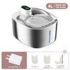 Premium Pet Guardian Gear: 4L Wireless Cat Water Fountain - Auto Sensor Pet Drinking Fountain with Battery | Stainless Steel Cordless Water Dispenser for Dogs & Cats - Sanctum Paws and Fangs
