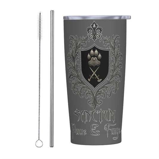 SPF Stainless Steel Straw Lid Cup (20oz) - Grey