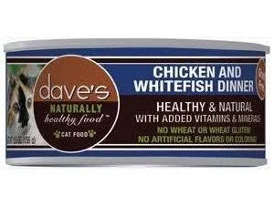 Dave's Naturally Healthy Chicken & Whitefish Cat Food (5.5oz)