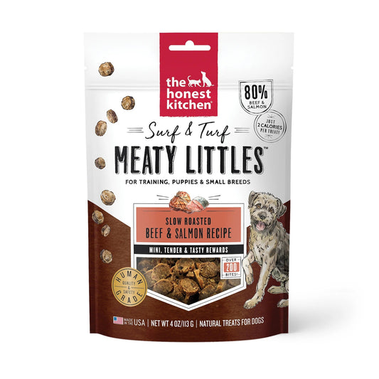 Honest Kitchen Meaty Littles Surf & Turf-Beef & Salmon Dog Treats (4oz)