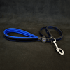 Premium Pet Guardian Gear: 'Bijou'' leather lead blue - Sanctum Paws and Fangs