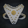 Premium Pet Guardian Gear: The ''Maximus'' harness White & Gold Small to Medium Size - Sanctum Paws and Fangs
