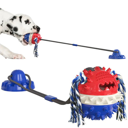 Powerful Biting-Resistant Dog Toy with Sucker