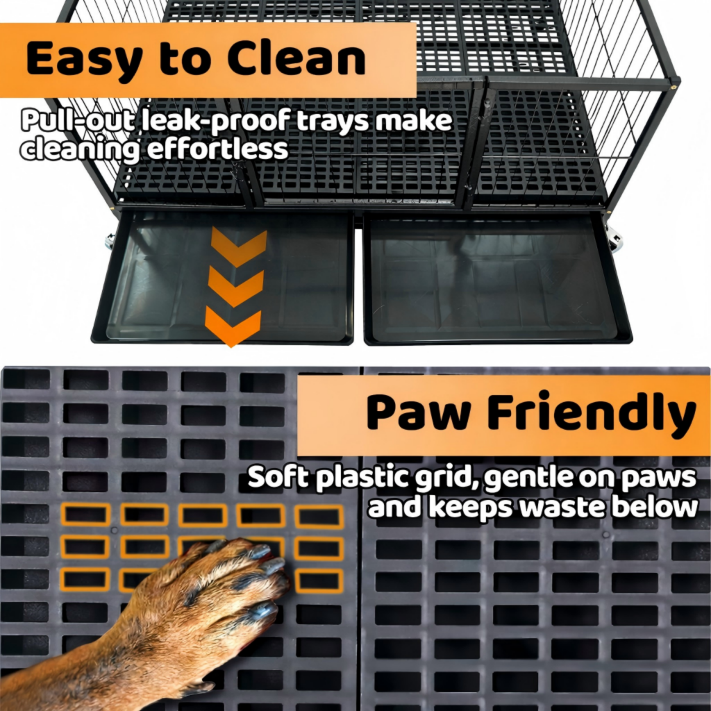 42" Stackable Dog Crate 43S+WHLP02