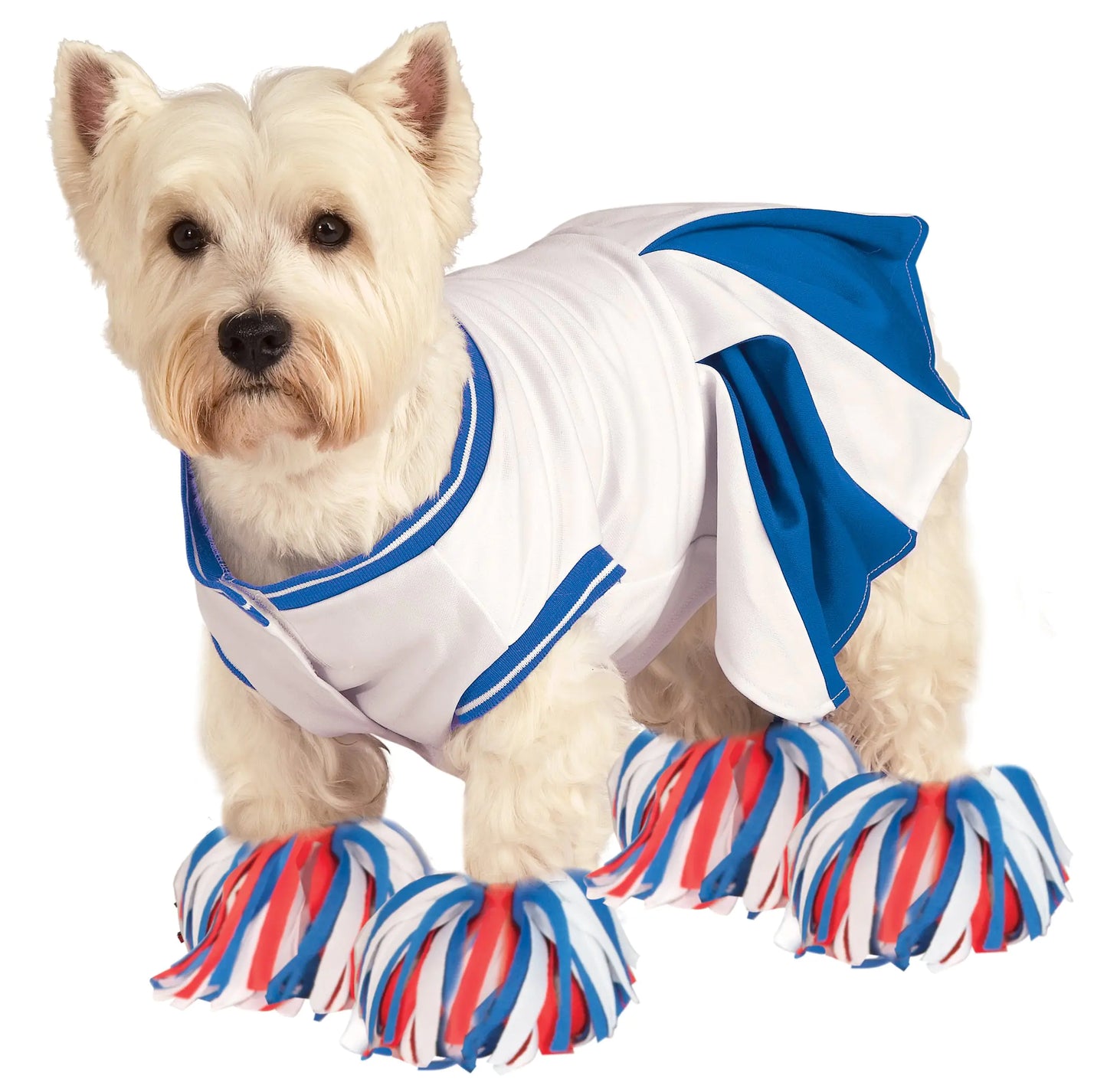 Rubies Deluxe Cheerleader Pet Costume White/Blue X-Large