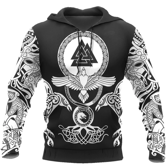 Eagle Print Hoodie with Hooded Design